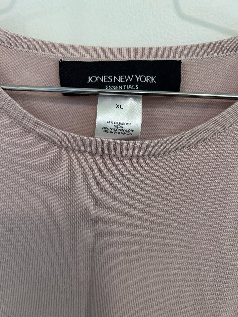 Jones New York Blush Short sleeved Sweater Tee
